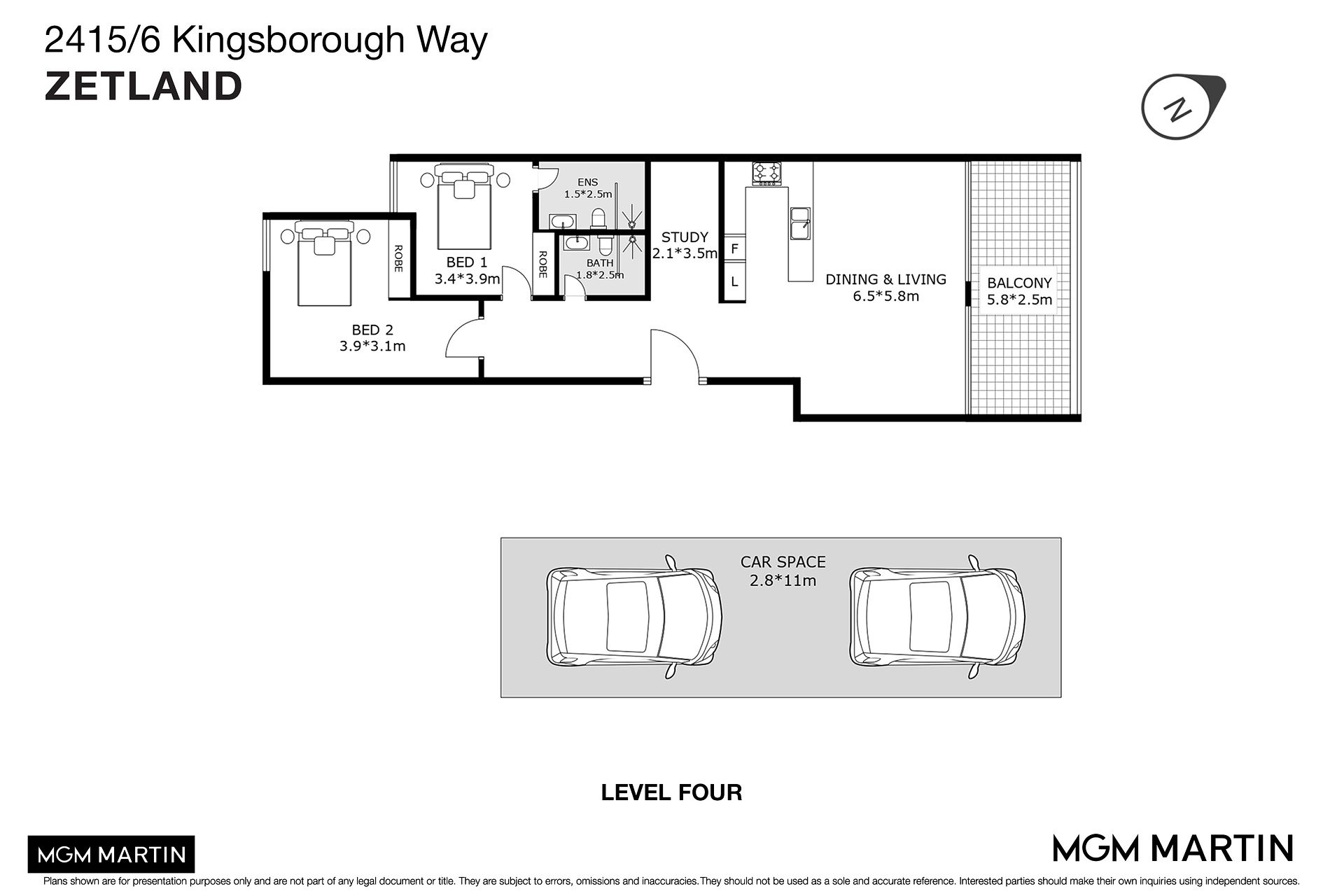 2415/6 Kingsborough Way, Zetland For Lease by MGM Martin - image 1